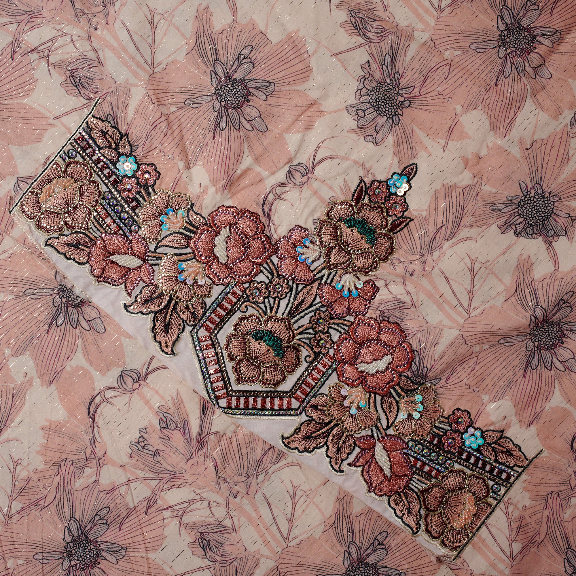 NFB Cotton Zari Jalabiya — Authentic Emirati Embroidered Dress UAE